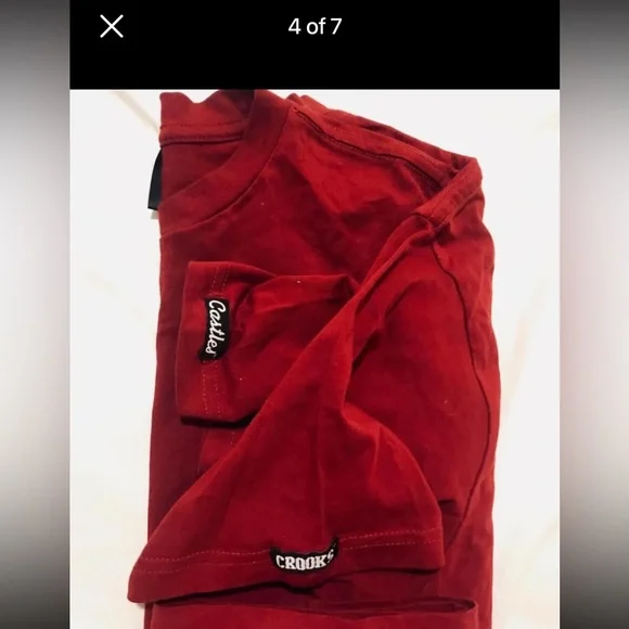 Crooks & Castles basic red Tshirt - Picture 4 of 4